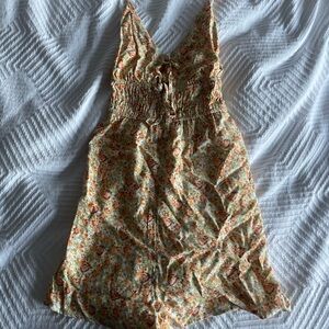 Garage Floral Jumpsuit in Orange and Green